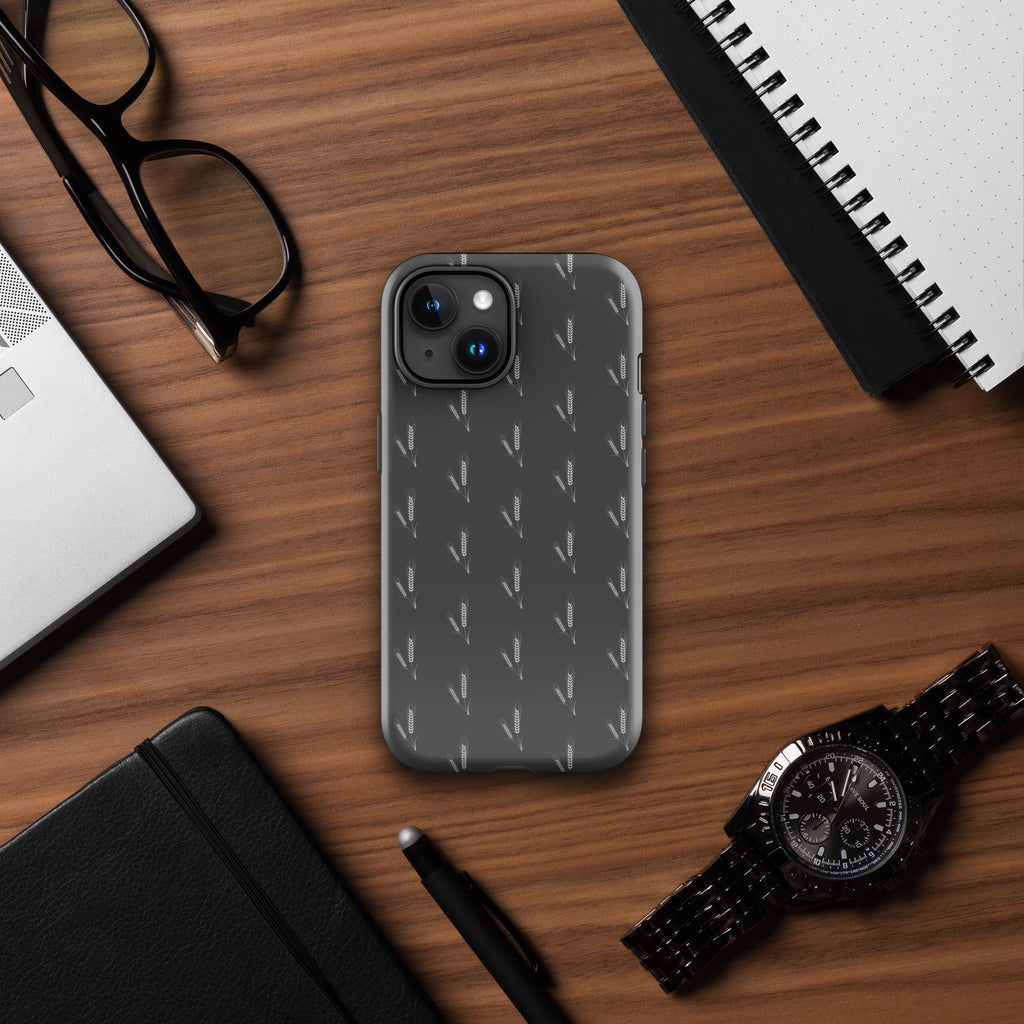 Grano Pattern Tough Case for iPhone® - Dark Grey-15