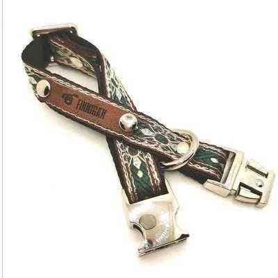 Finnigan Small Dog Collar: Personalised Engraving & Designer Fabrics