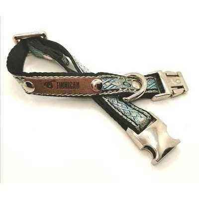 Finnigan Small Dog Collar: Personalised Engraving & Designer Fabrics