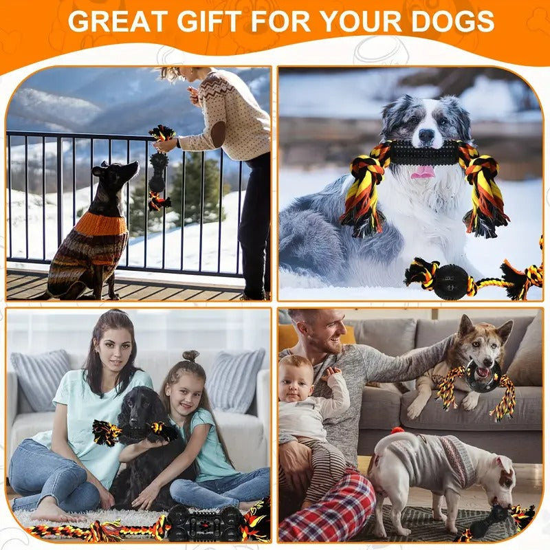 NNETM Dog Chew Toys for Small Breeds Rubber (6pcs)