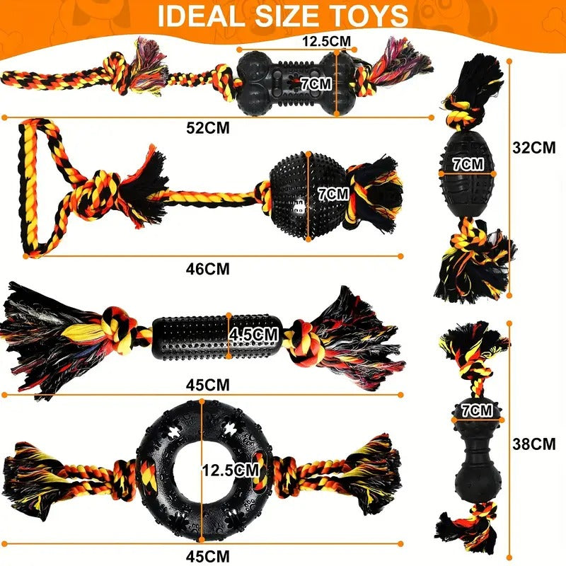 NNETM Dog Chew Toys for Small Breeds Rubber (6pcs)