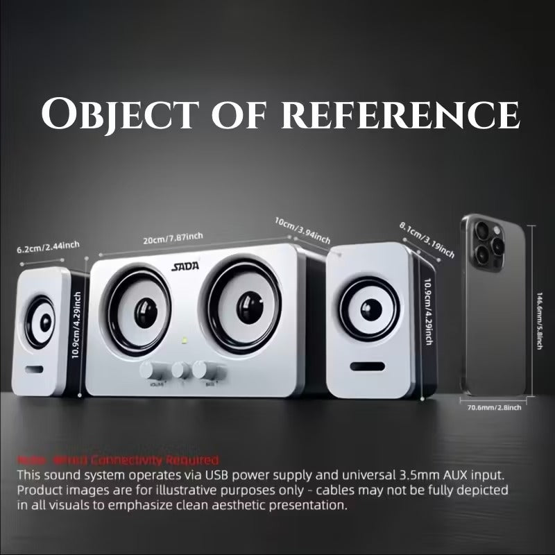 NNETM Desktop Stereo Surround Computer Speaker