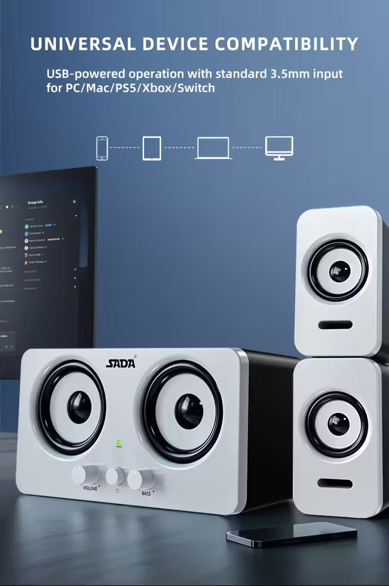 NNETM Desktop Stereo Surround Computer Speaker