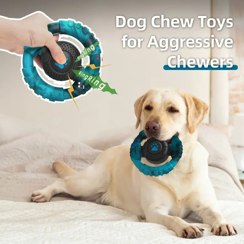 NNETM Steering Wheel Dog Chew Toy for Medium Dogs