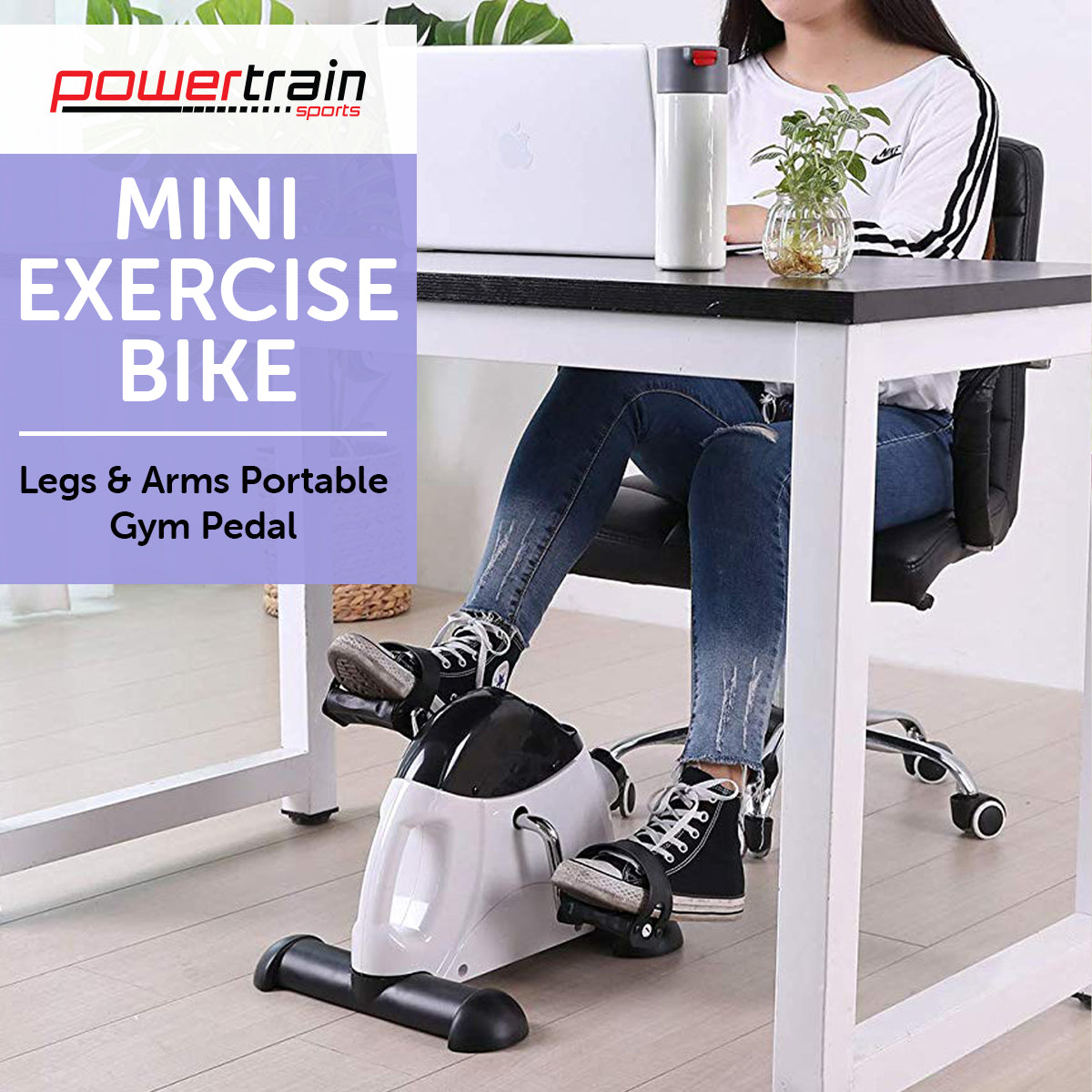 NNEDPE Powertrain Mini Exercise Bike Arm and Leg Pedal Exerciser
