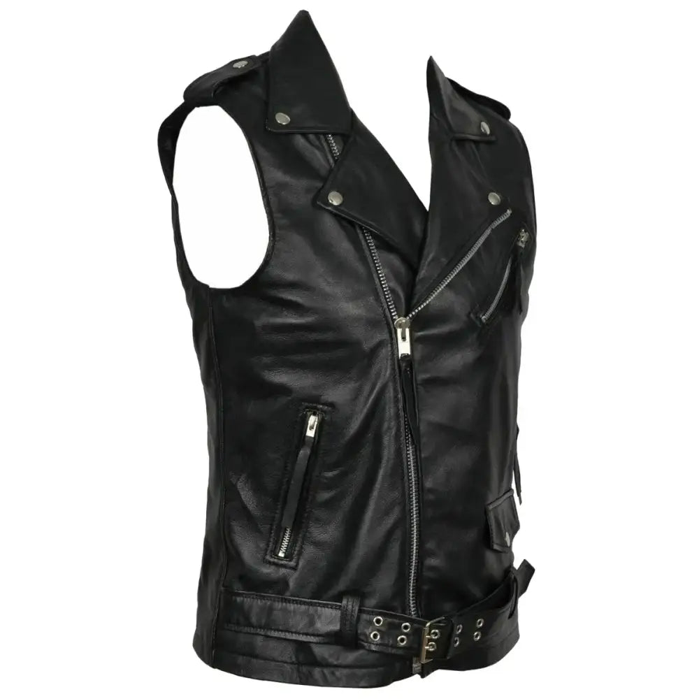 Mens Leather Fashion Vest-4
