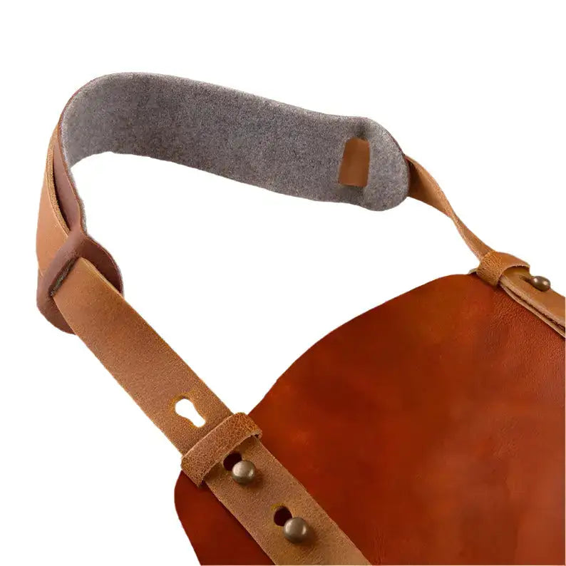 Mens Brown Leather Apron-1