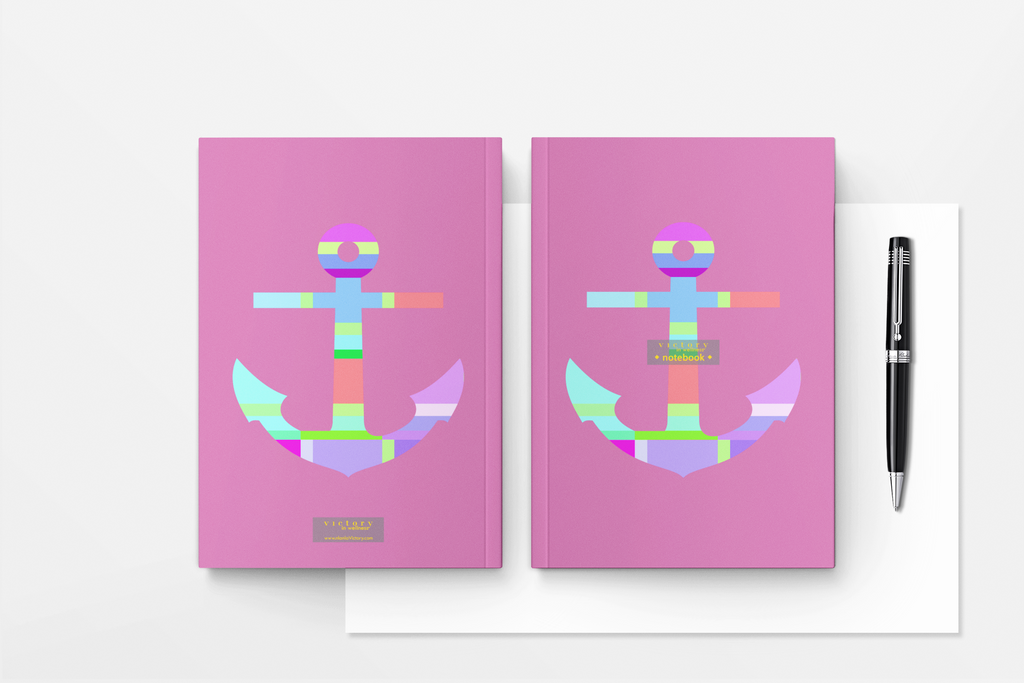 Anchor Kids Notebook - Pink, Nautical Theme, Journal for Girls | by Victory In Wellness