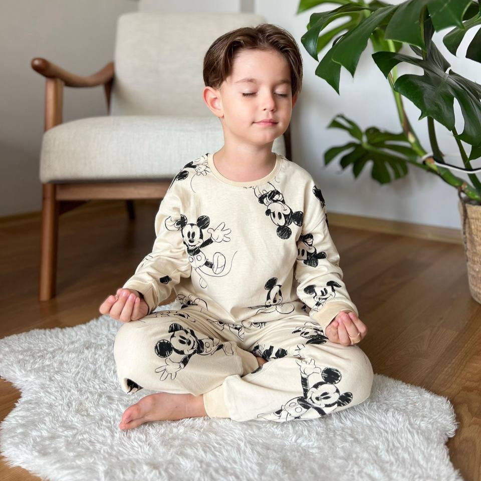 Unisex Mouse Cotton Pyjama Set-4