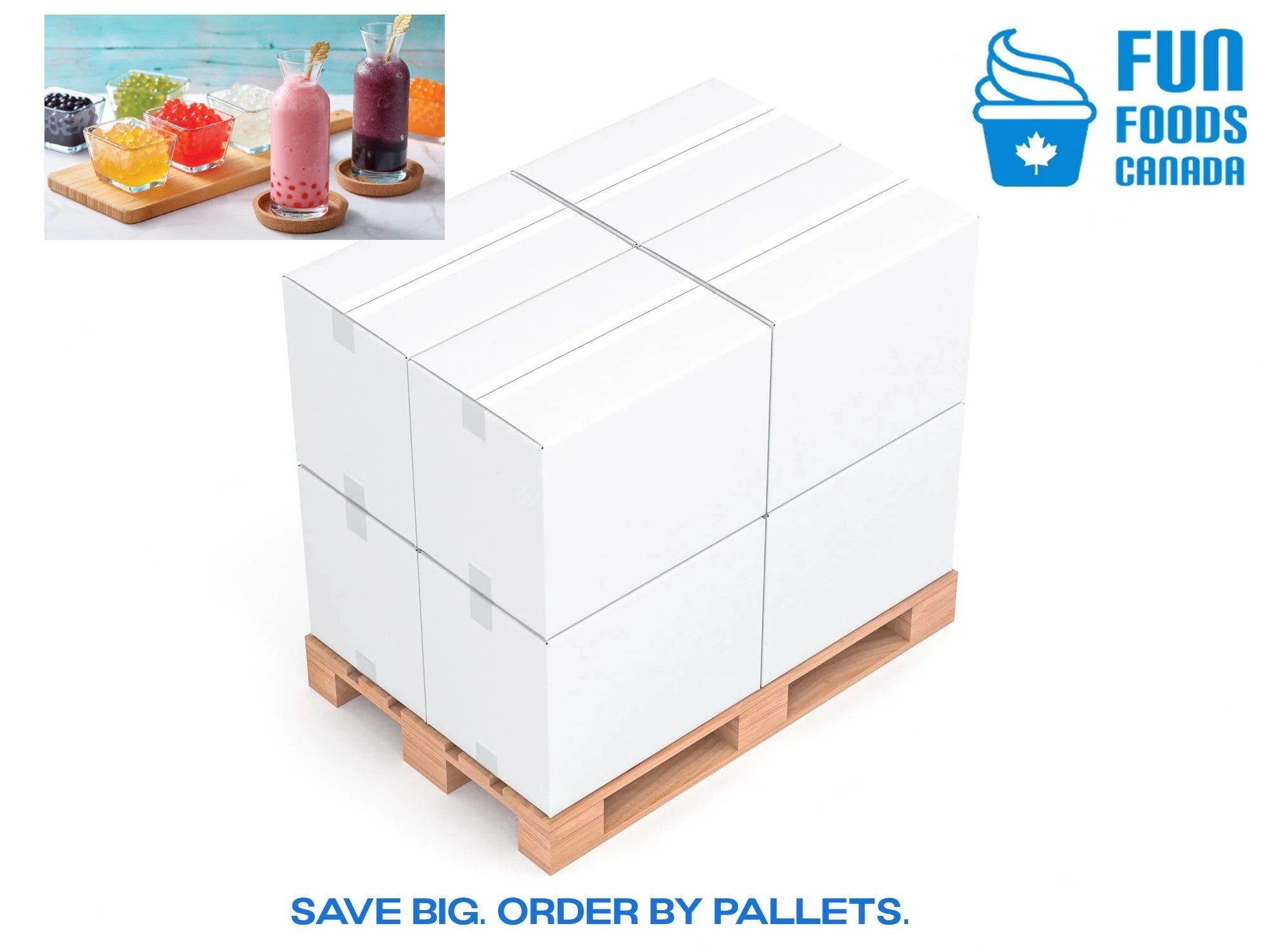 Strawberry Bursting Boba® | Popping Boba | 490g Mini Tub | 6 Mini Tubs Per Case | 90 Cases Per Pallet