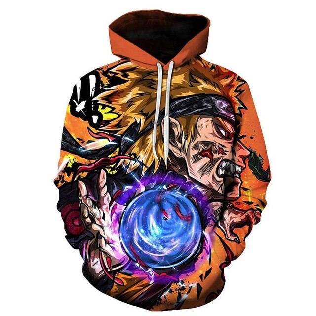 Super Cool Harajuku Hoodies Uzumaki Naruto 3D Hoodie Men Women Pullovers Hooded Sweatshirts Fashion Hoody Streetwear Coat Top