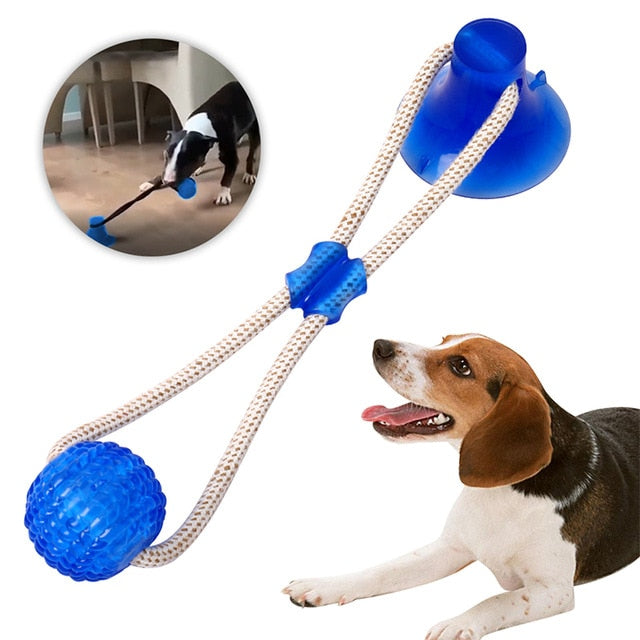 3Pcs Multifunction Pet Molar Bite Dog Toys Rubber Chew Ball Cleaning Teeth Safe Elasticity Soft Puppy Suction Cup Dog Biting Toy