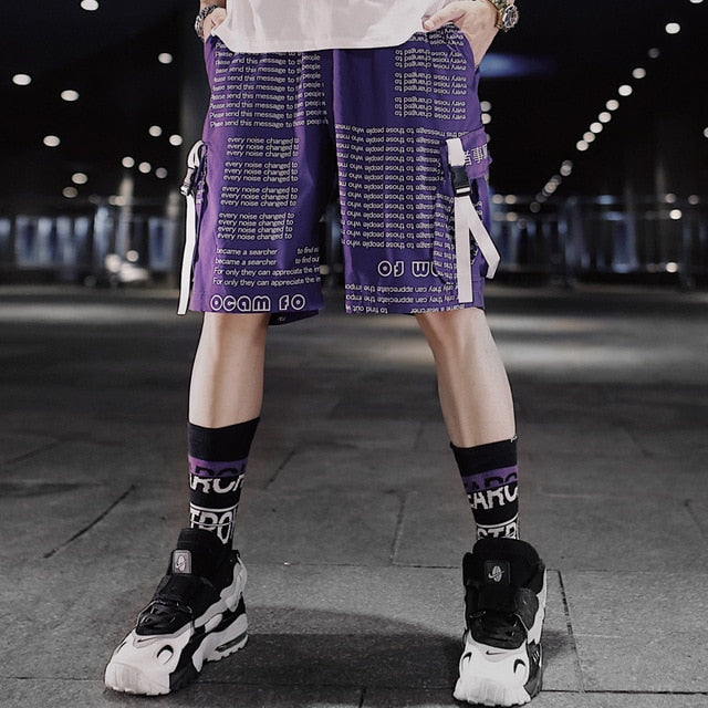 Streetwear Men's Shorts Knee Length Summer New Fashion Printed Hiphop Men Short Pants Mens Beach Pants Loose Leisure