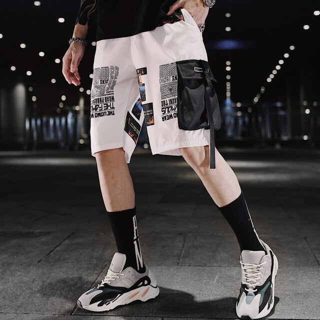 Streetwear Men's Shorts Knee Length Summer New Fashion Printed Hiphop Men Short Pants Mens Beach Pants Loose Leisure