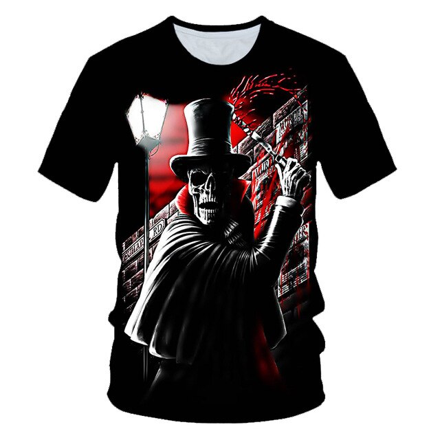 Skull Beauty Rock Cool 3D t shirts Mens Motorcycle Punk 3D Printed T shirt Men Clothes tshirt