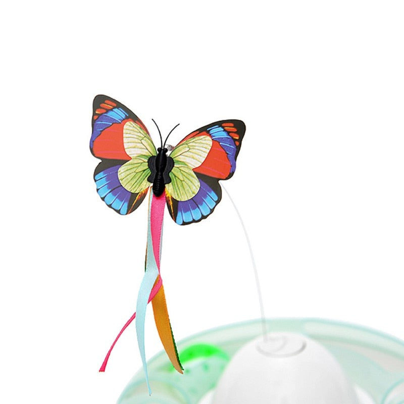 Funny dog Cat Toys Electric Rotating Colorful Butterfly Pet Scratch Toy For Cat Kitten dog cats intelligence trainning