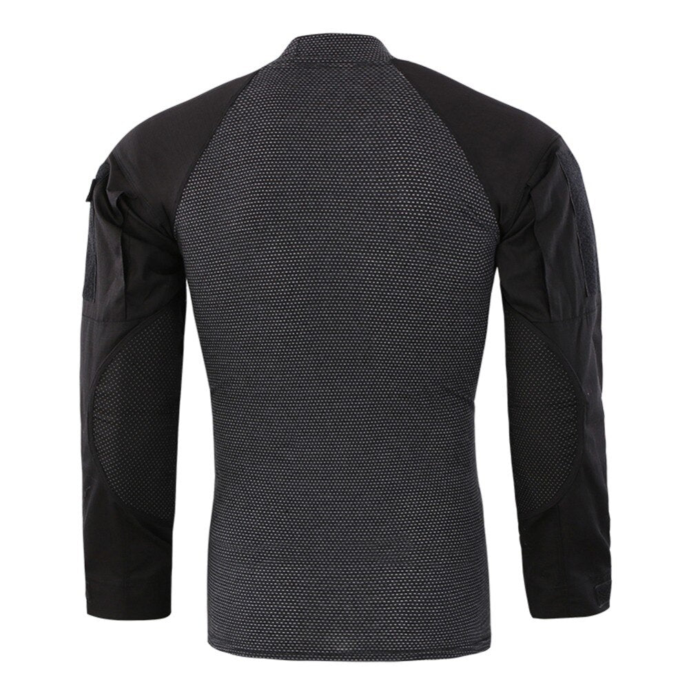 Mens T-shirts Long Sleeve Cotton Camouflage Tactical T Shirts Military Army Tshirts Man Airsoft Clothing