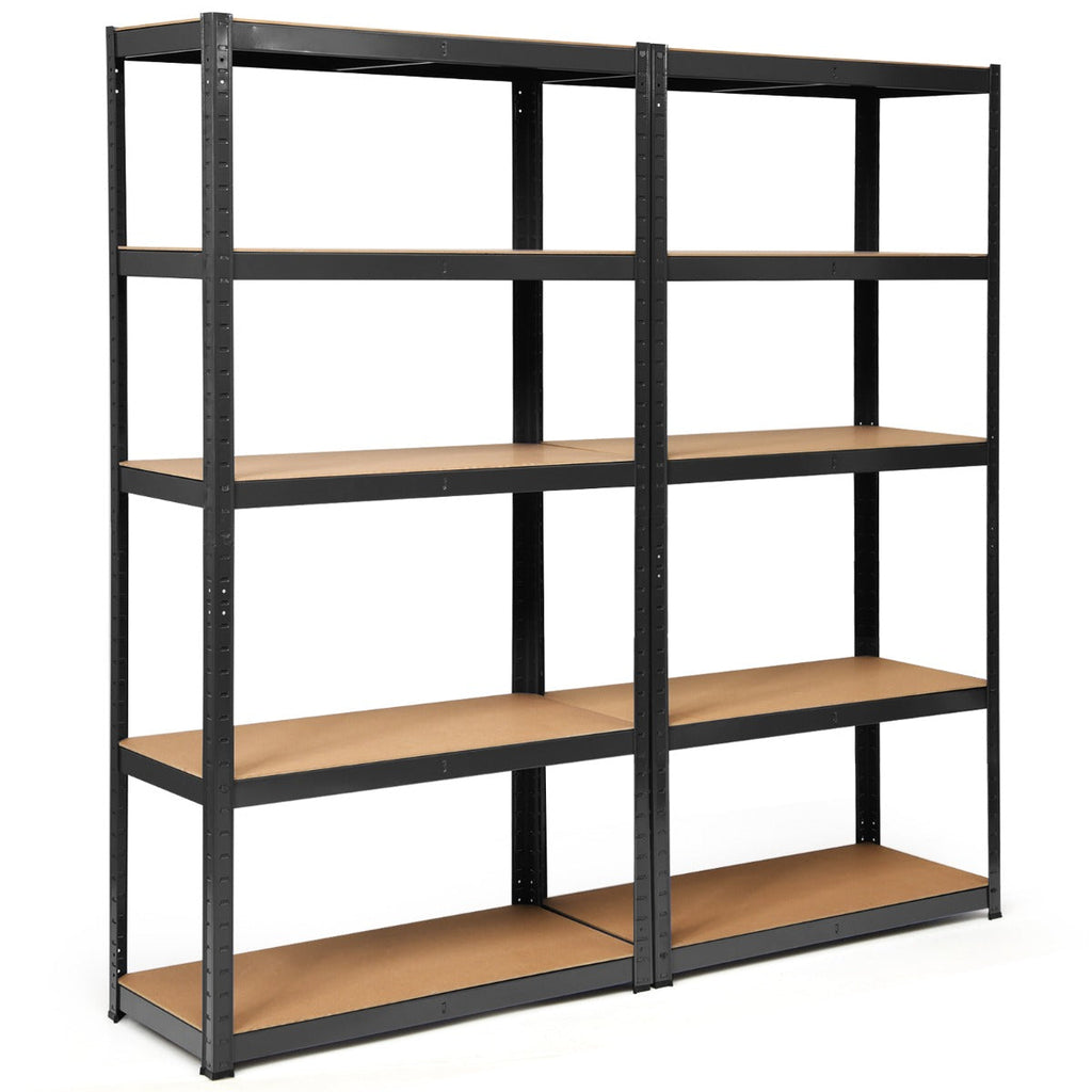 NNECW Heavy Duty Storage Rack with Adjustable Shelves for Home/ Office/ Garage-Black
