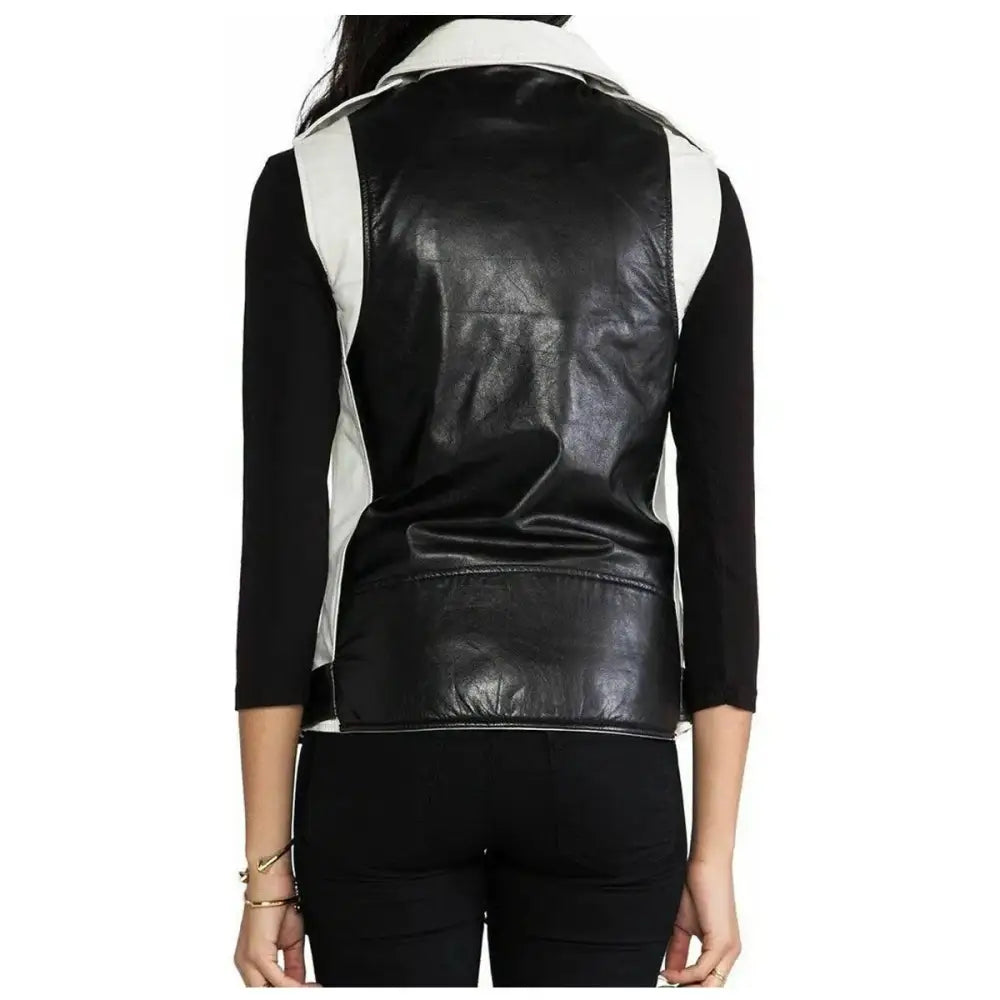 Women's Motorcycle Fashion Leather Vest-1
